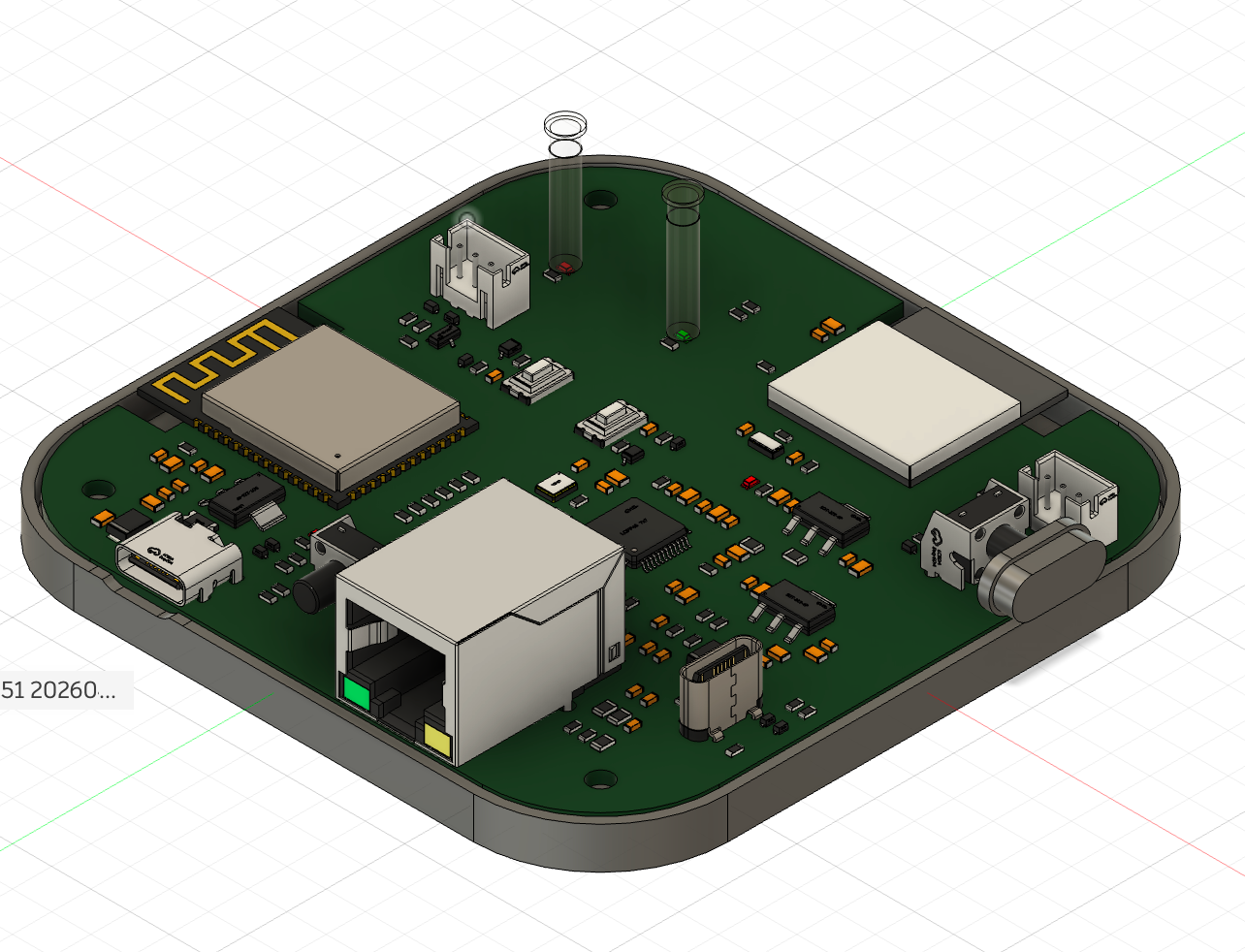 FIBO smart gateway internal PCB with Zigbee and Wi-Fi modules